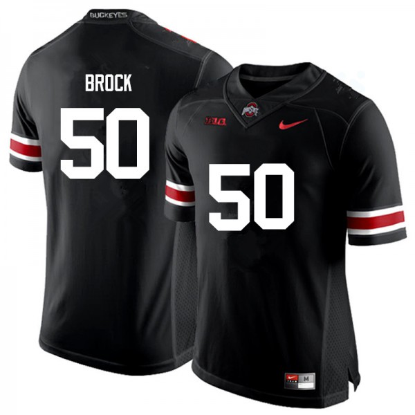 Ohio State Buckeyes #50 Nathan Brock Men NCAA Jersey Black OSU45184